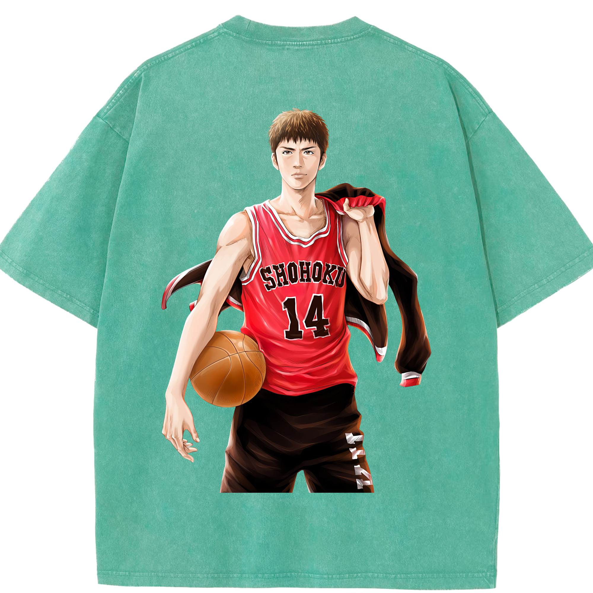 （画像用） SLAM DUNK／スラムダンク 綿100% ヴィンテージ風 半袖Tシャツ（背面プリント）